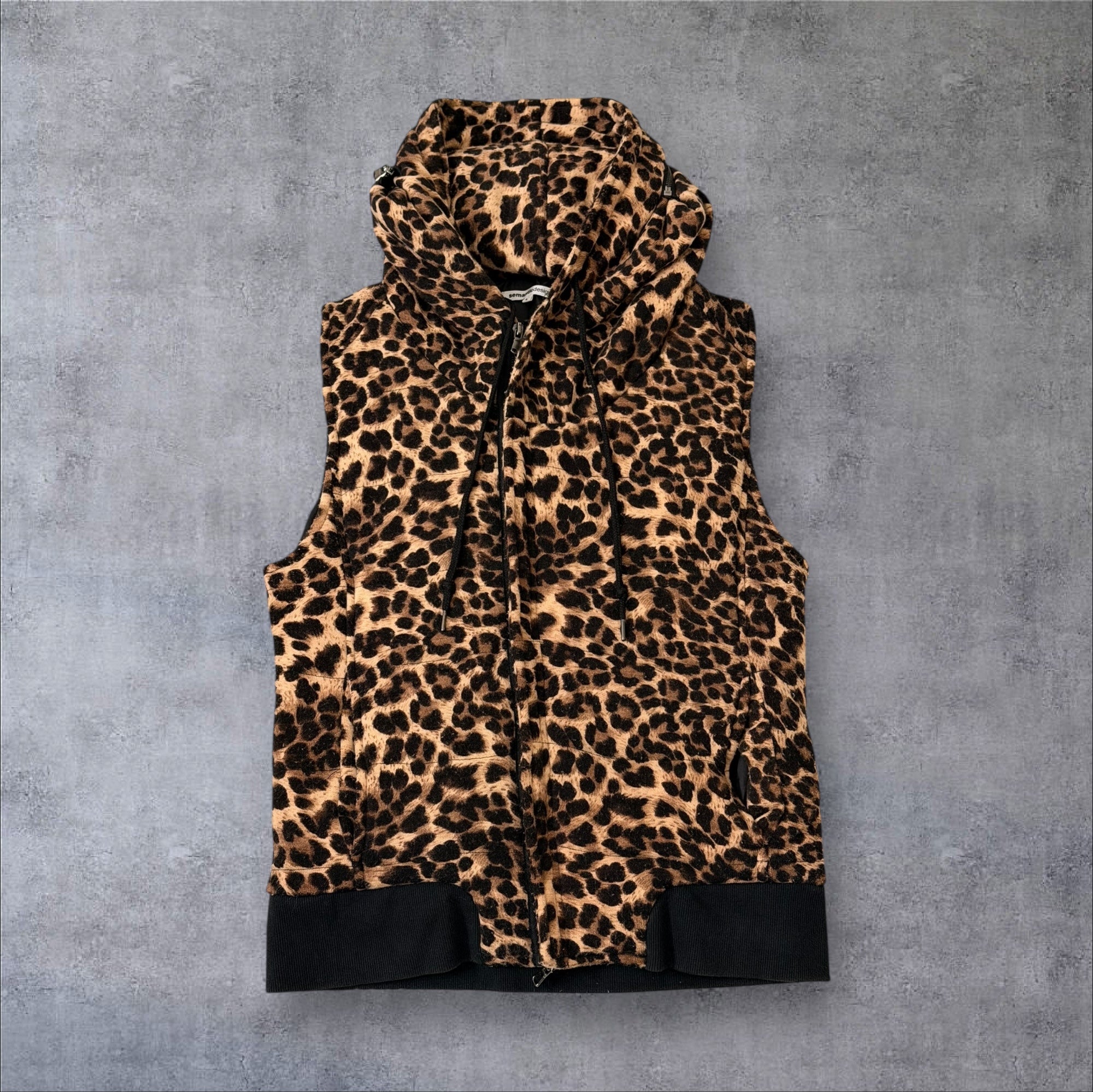 Semantic Design Leopard Print Body Warmer