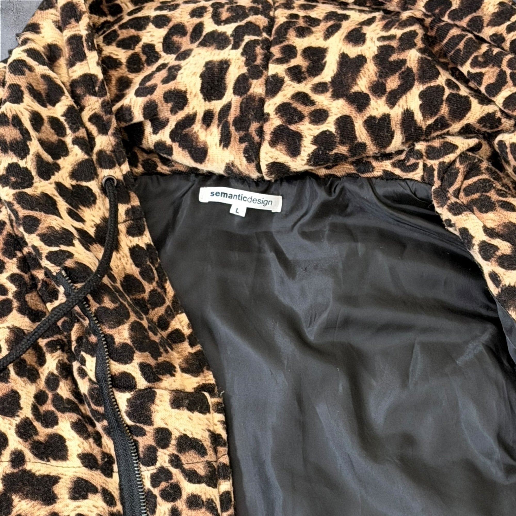 Semantic Design Leopard Print Body Warmer
