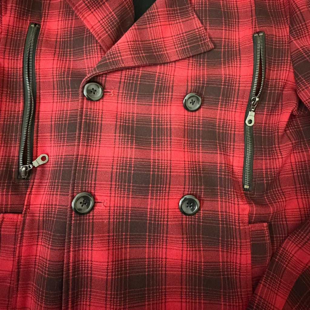 Semantic Design Red Check Jacket